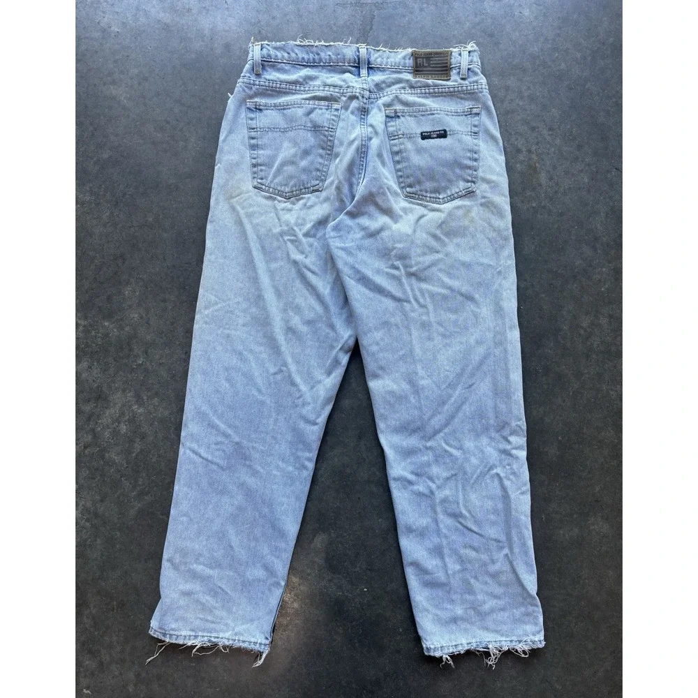 Polo Ralph Lauren Loose Fit Jeans Men's Denim Straight Leg Light Wash 34X32